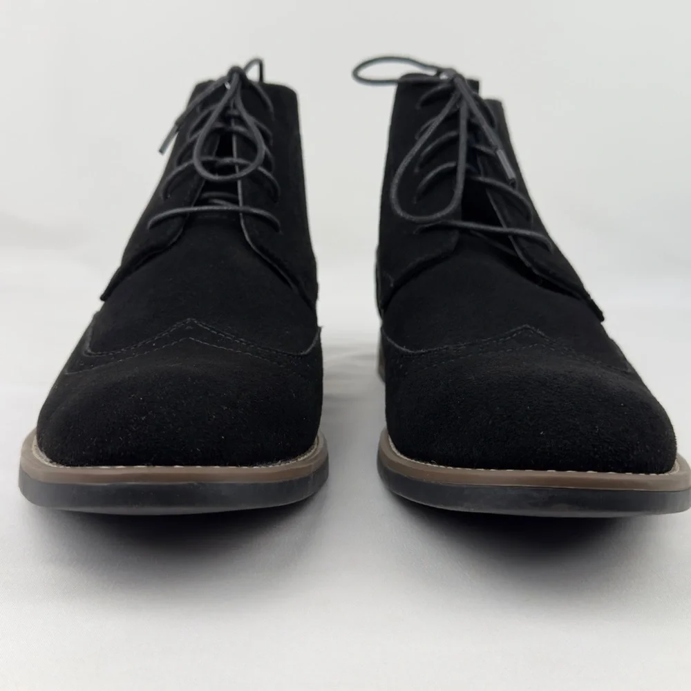 Bruno Marc Black Suede Wingtip Chukka Boots Men Sz 11